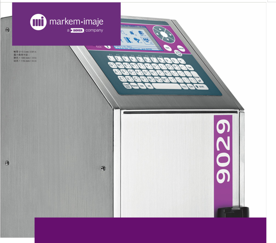 Markem·Imaje 9029 Imprimante à jet d'encre à caractères de petite taille 100-240VAC, 50/60Hz, 34W