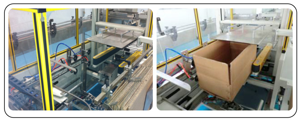 Machine automatique d'érigation de carton à gauche en droite en dehors carton ouvert pour l'industrie agrochimique