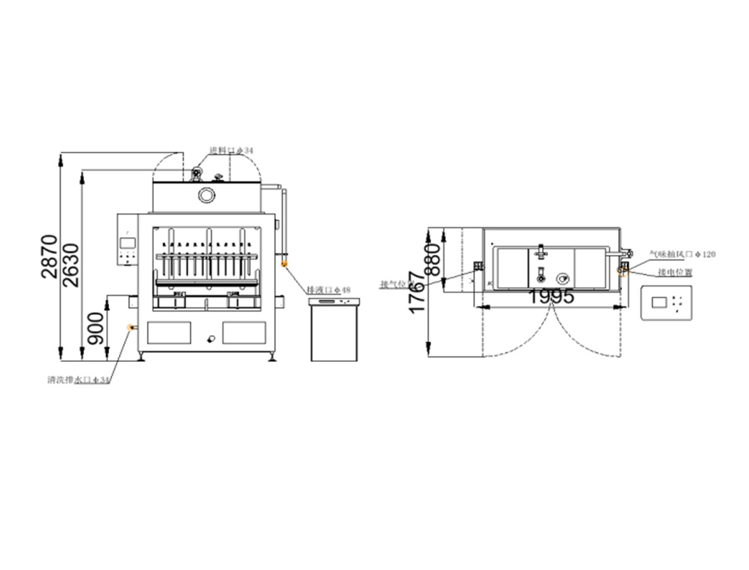 Machine de remplissage à micro-ordinateur CDP-12E Facilité d'intégration dans la chaîne de production pour l'emballage liquide chimique sans soudure