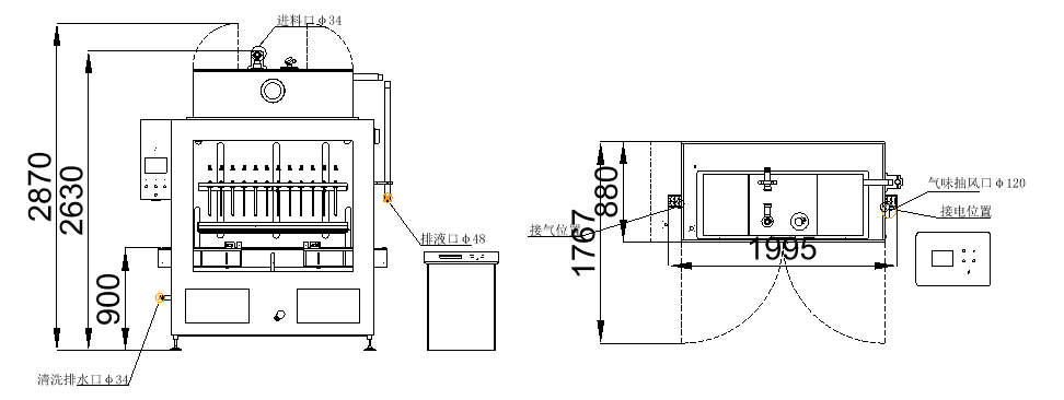 Machine de remplissage par gravité anti-corrosion à micro-ordinateur CDP-8E avec contrôle PLC et configuration Schneider