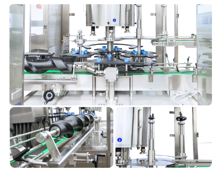 Machine de remplissage de pesticides avec une capacité de production allant jusqu'à 4 000 bouteilles par heure, garantissant un débit et une fiabilité élevés