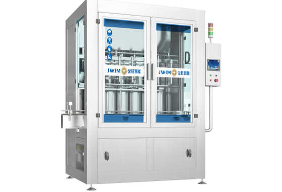 Machine de remplissage de liquide à piston avec système de remplissage entraîné par servomoteur et contrôle PLC pour une sortie d'emballage cohérente